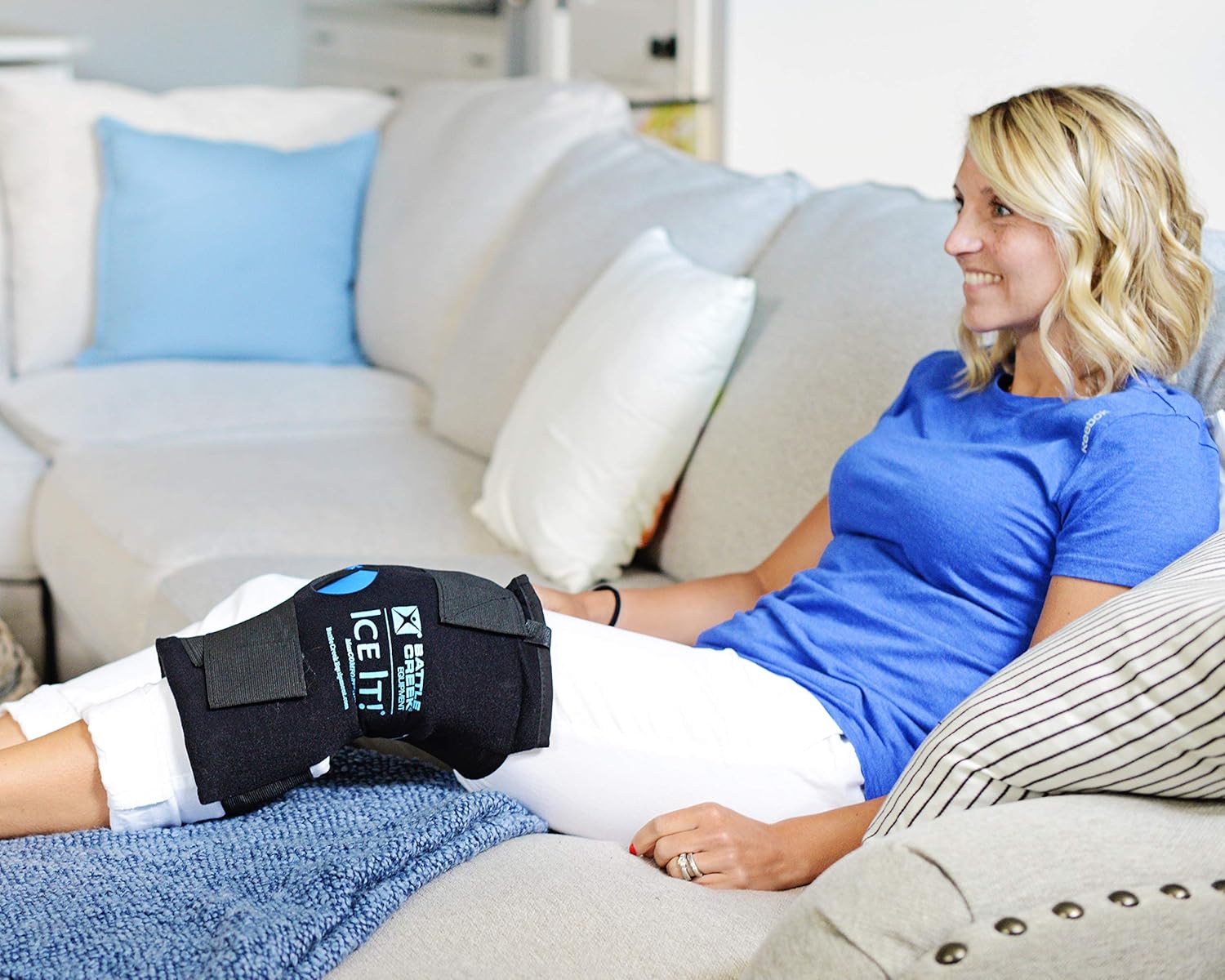Cold Pack with Wrap Ice It! MaxCOMFORT System Knee 12 X 13 Inch Fabric / Foam / Vinyl / Gel Reusable,Packaging Type- Each