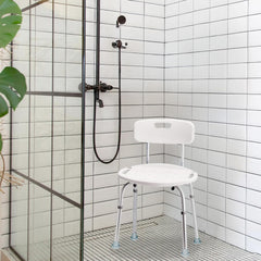 Carex bath chair with safe backrest