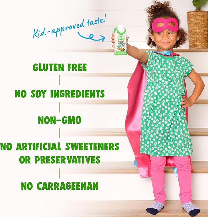 Pediatric Oral Supplement Orgain Kids Protein Organic Nutritional Shake Chocolate Flavor 8.25 oz. Carton Liquid Organic,Packaging Type- Each
