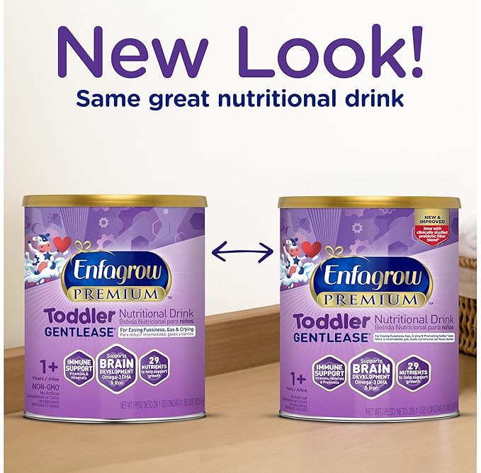 Pediatric Oral Supplement EnfagrowPremium Gentlease Toddler Unflavored 29.1 oz. Can Powder Calories,Packaging Type- Each