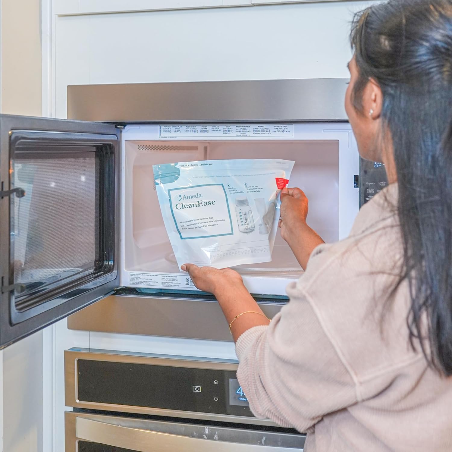 Microwaveable Steam Sanitizing Bags Ameda Clean Ease For Breast Pump Parts