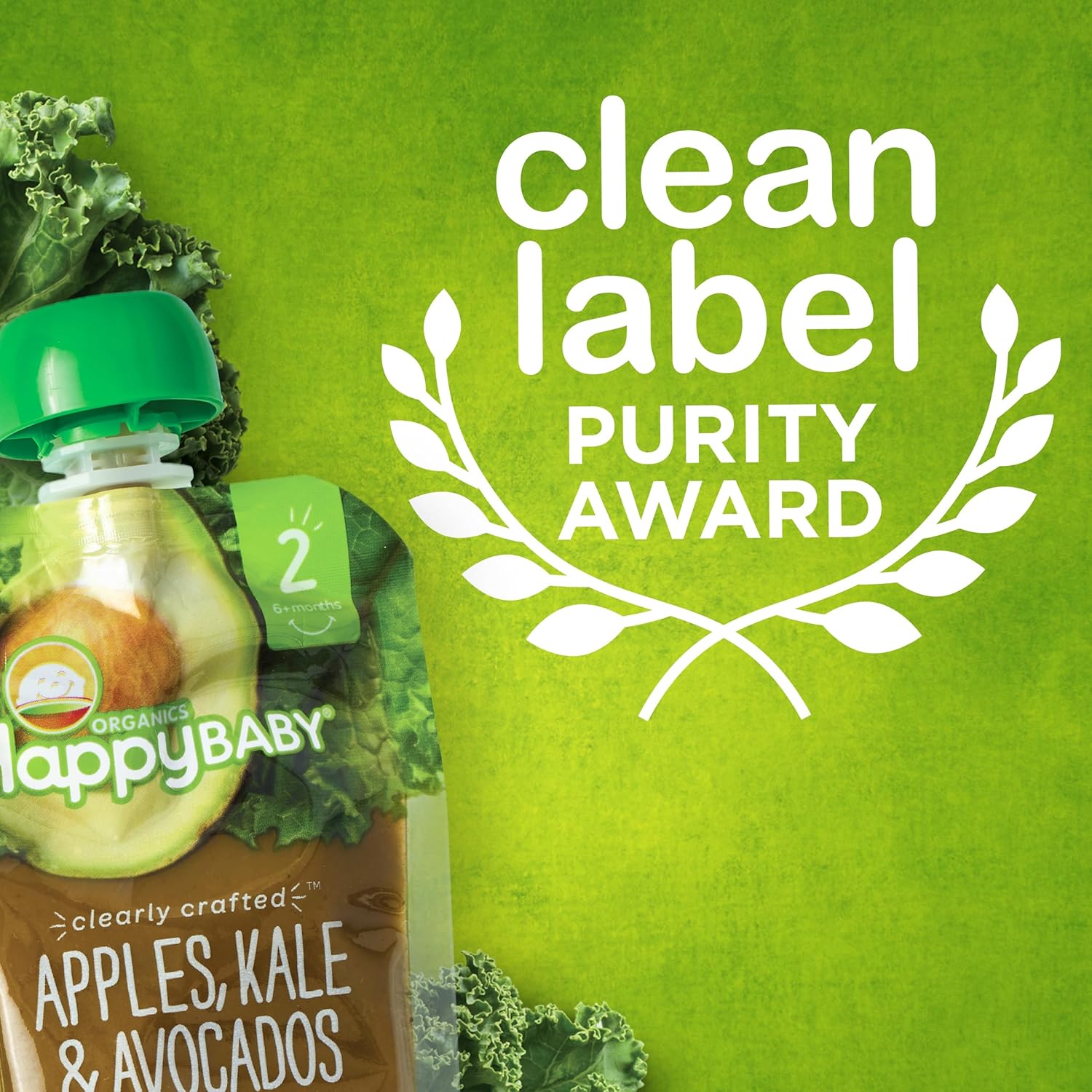 Happy Baby Happy Baby Clearly Crafted - Apple Blueberries And Oats - Case Of 16 - 4 Oz.
