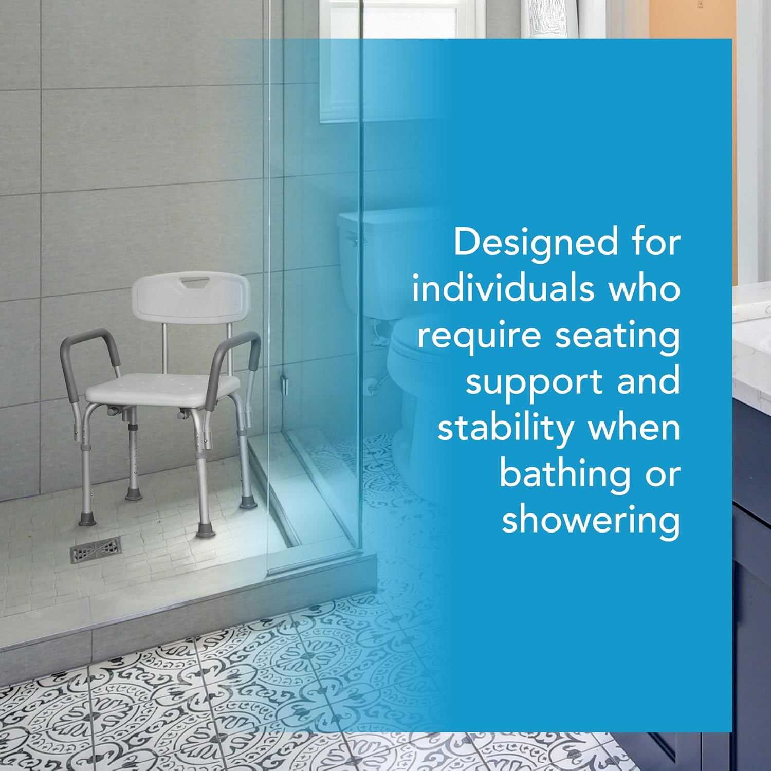 ProBasics Deluxe Shower Chair with Padded Arms