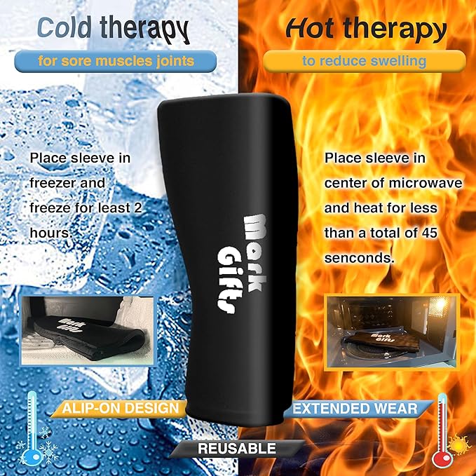 Elbow Ice Pack Hot & Cold Elbow Brace Gel Ice Wrap Compression Sleeve for Wrist Swelling Soreness Reduce Joint Pain Bruising