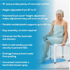 Bathroom Safety Bench Carex Seat