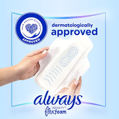 feminine pad always infinity with flex foam maxi with wings super absorbency packaging type case