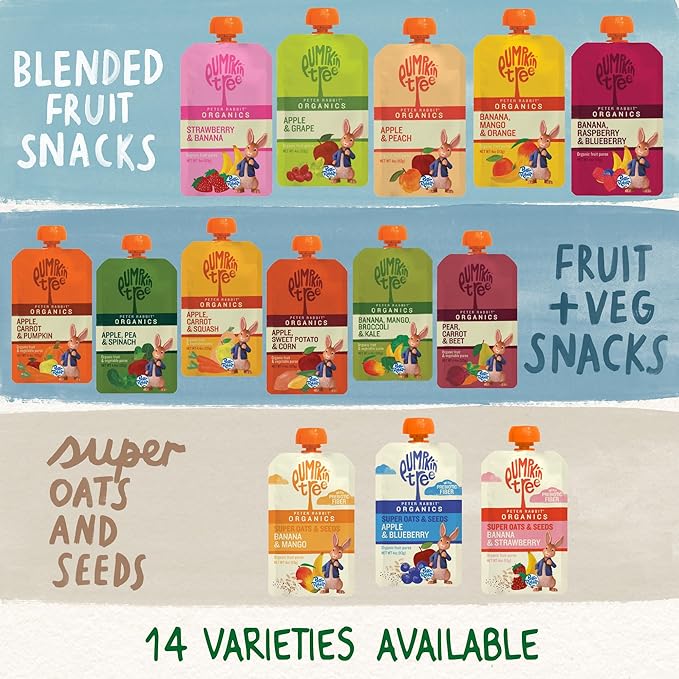 Peter Rabbit Organics Fruit Snacks - Peach And Apple - Case Of 10 - 4 Oz.