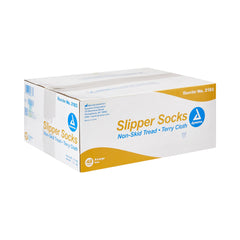 Slipper Socks Dynarex Unisex Adult X-Large Single Tread Single Patient Use Beige, Packaging Type- Case