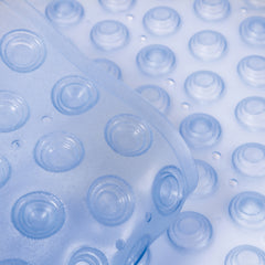 HealthSmart Non-Slip Bath Mat – Light Blue Vinyl with 200 Suction Cups, 16 x 40 in