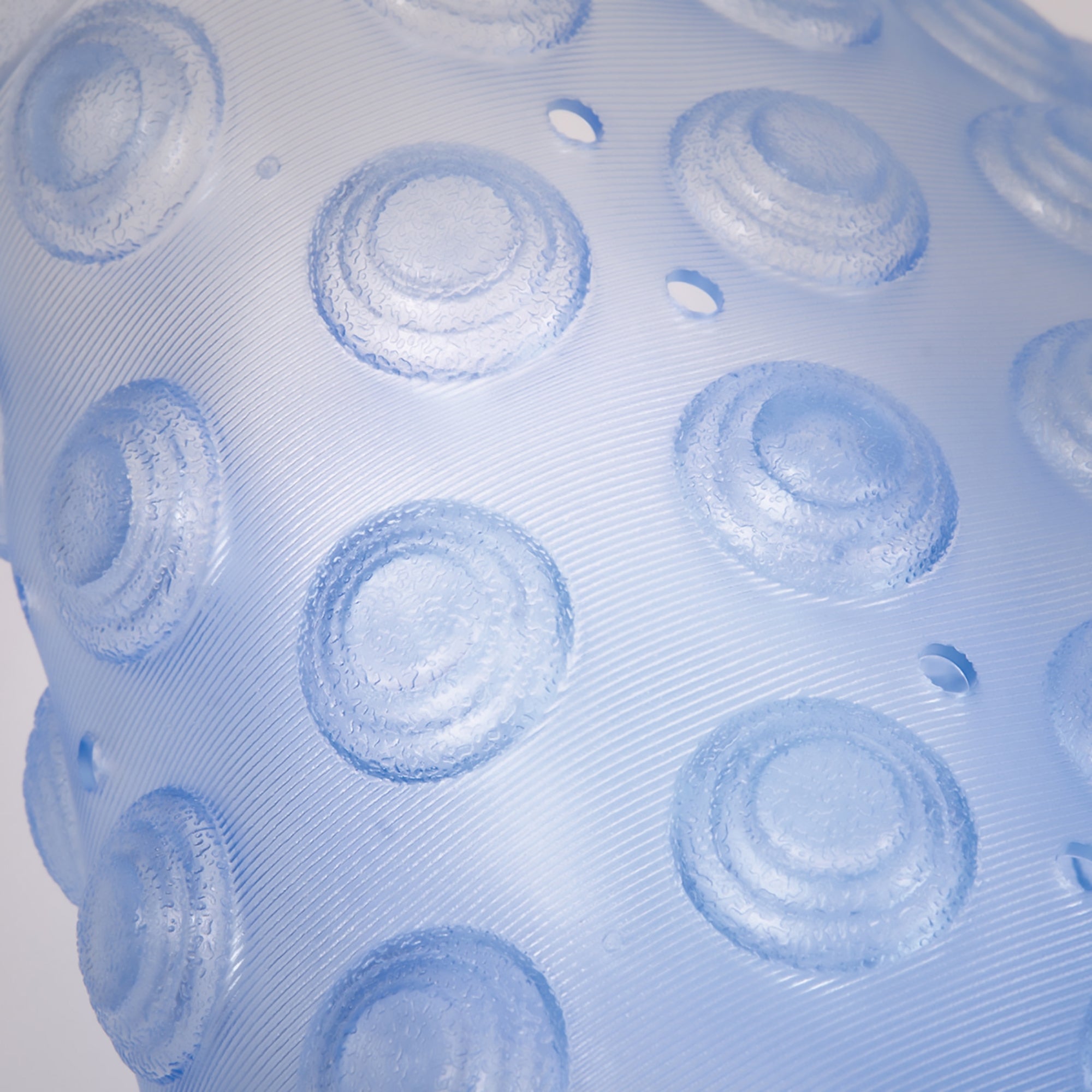 HealthSmart Non-Slip Bath Mat – Light Blue Vinyl with 200 Suction Cups, 16 x 40 in