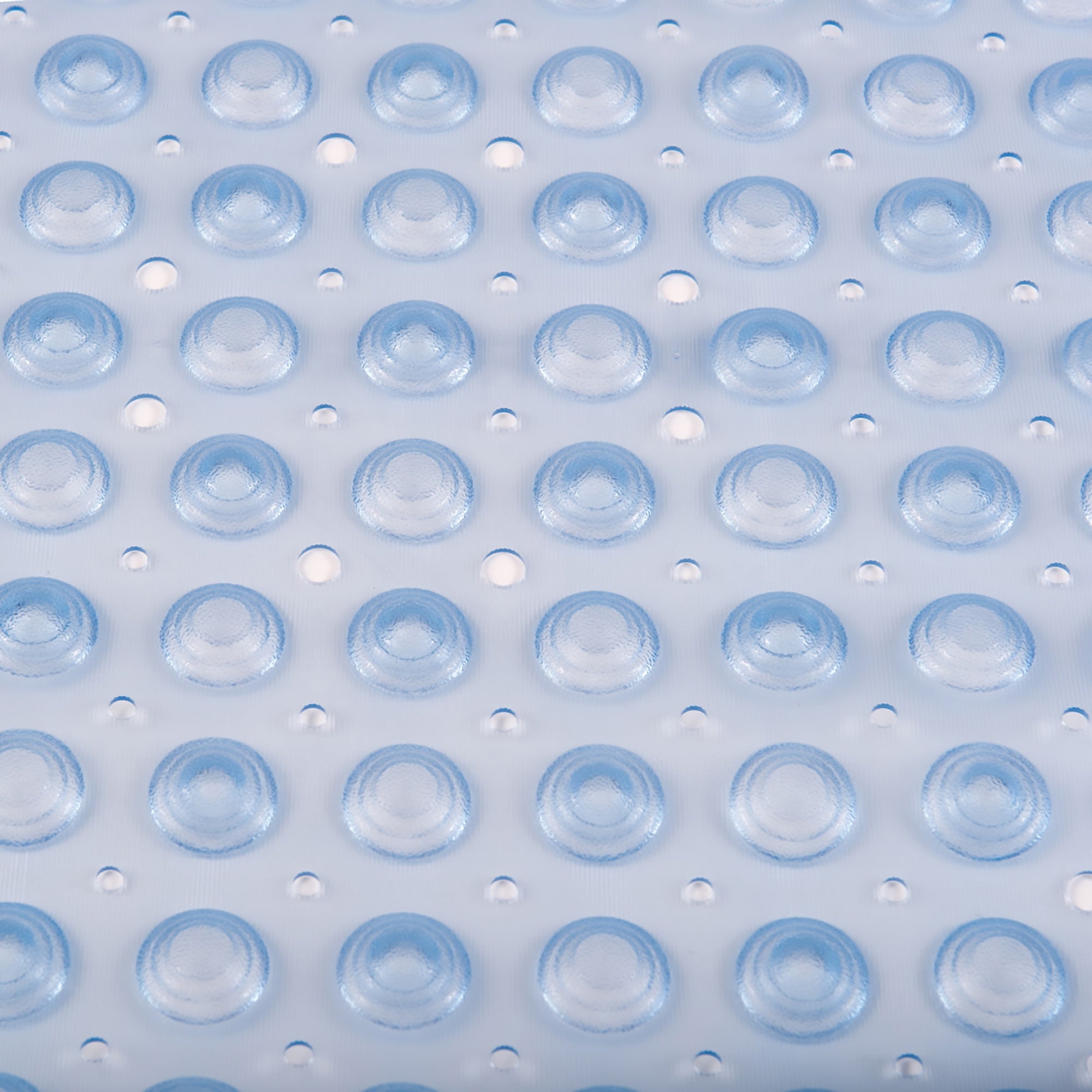 HealthSmart Non-Slip Bath Mat – Light Blue Vinyl with 200 Suction Cups, 16 x 40 in