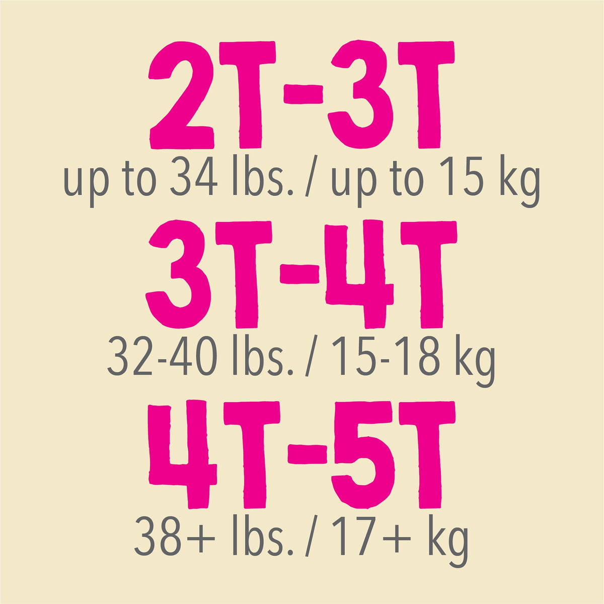 Female Toddler Training Pants Cutie Pants Size 2T to 3T Disposable Heavy Absorbency | 4BG/Case