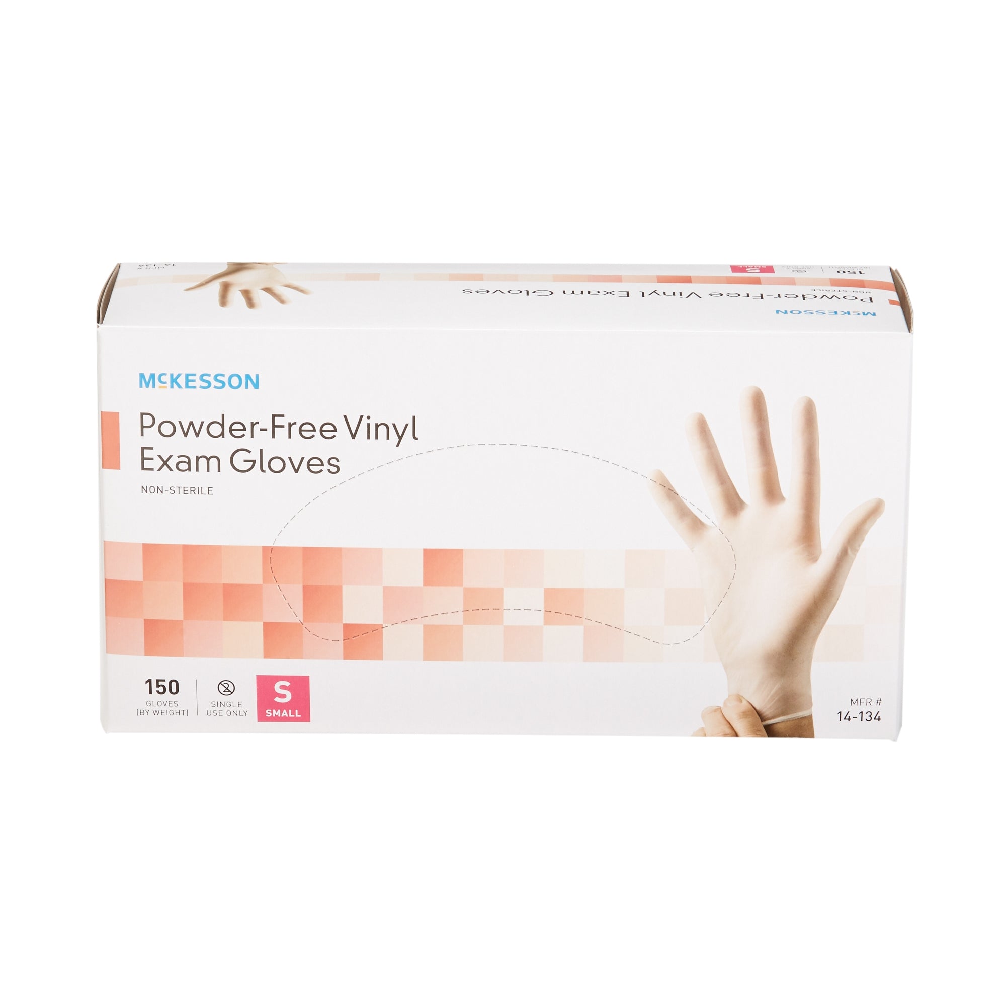 Exam Glove McKesson Small NonSterile Vinyl Standard Cuff Length Smooth Clear Not Rated | 10Box/Case