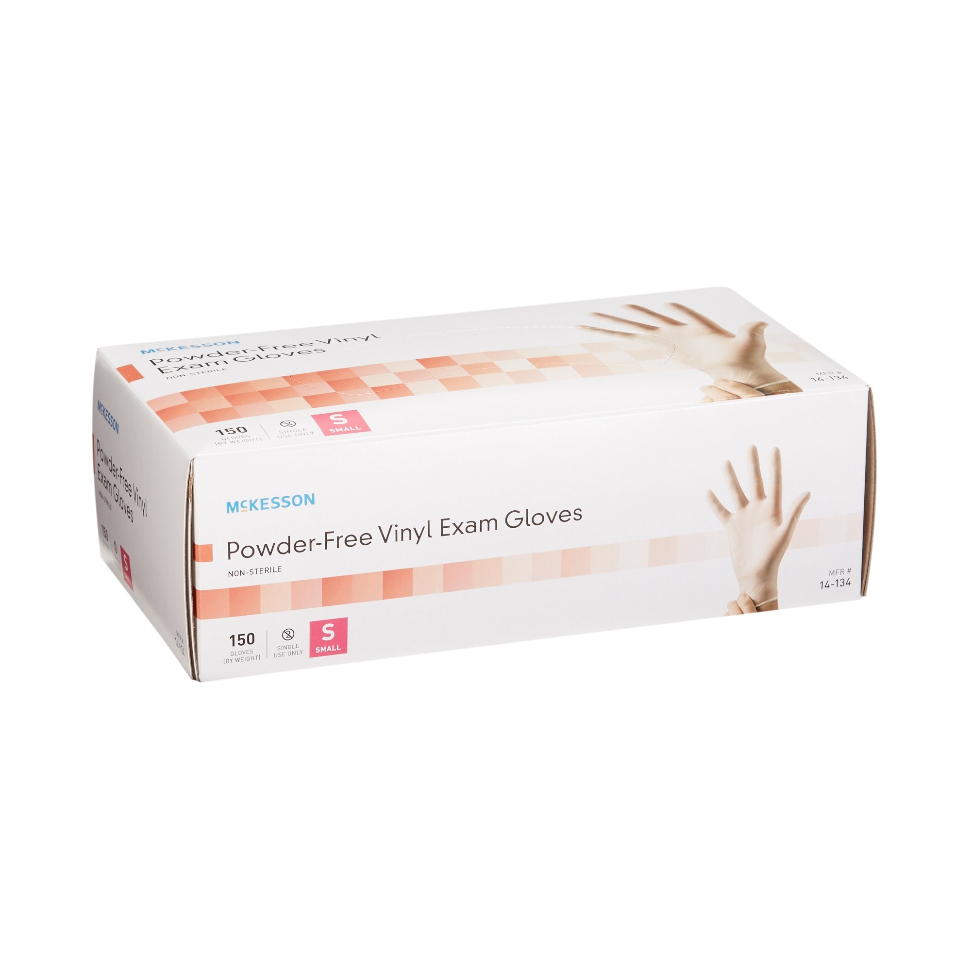 Exam Glove McKesson Small NonSterile Vinyl Standard Cuff Length Smooth Clear Not Rated | 10Box/Case
