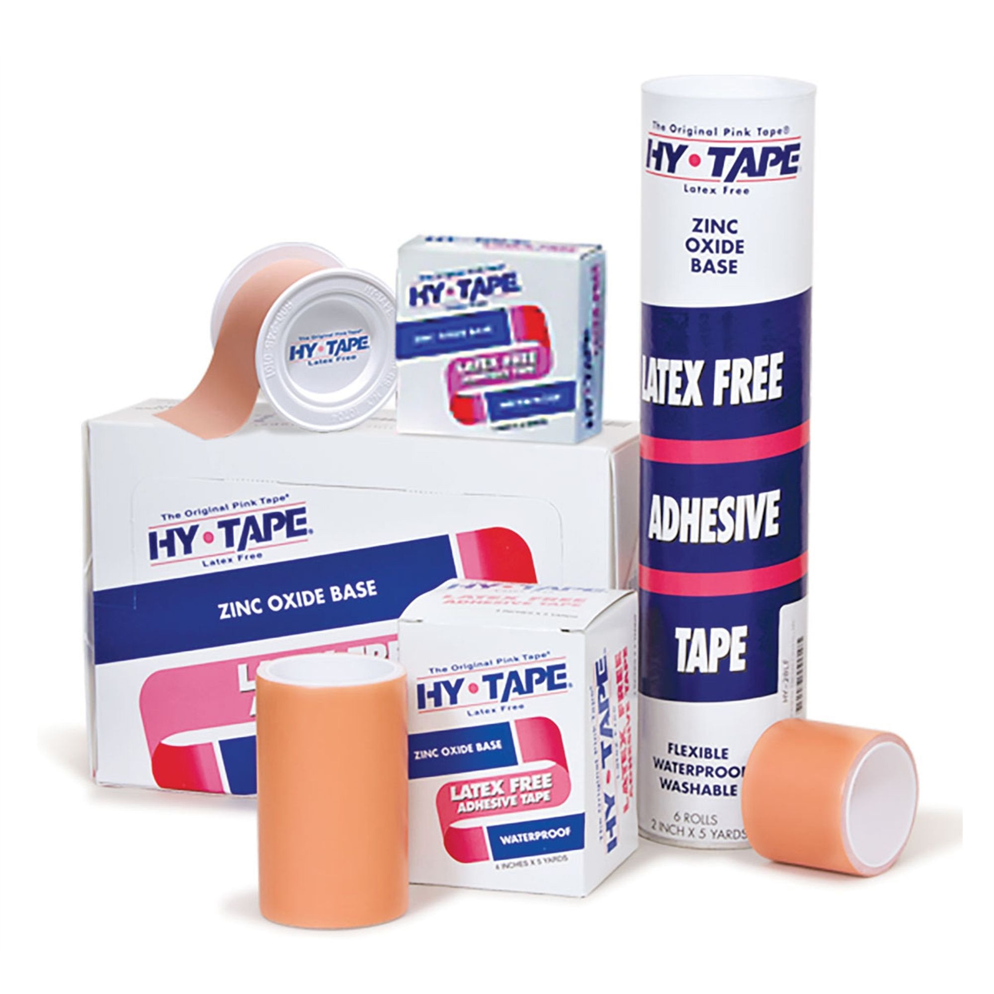 Waterproof Medical Tape Hy-Tape Pink 1-1/2 Inch X 5 Yard Zinc Oxide Adhesive Zinc Oxide NonSterile