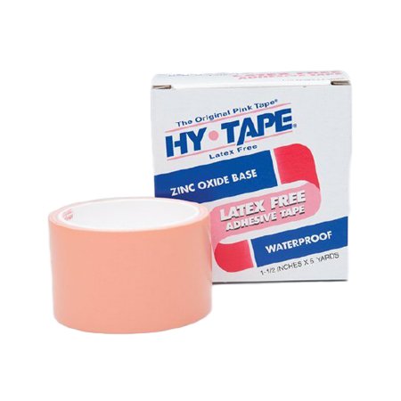 Waterproof Medical Tape Hy-Tape Pink 1-1/2 Inch X 5 Yard Zinc Oxide Adhesive Zinc Oxide NonSterile