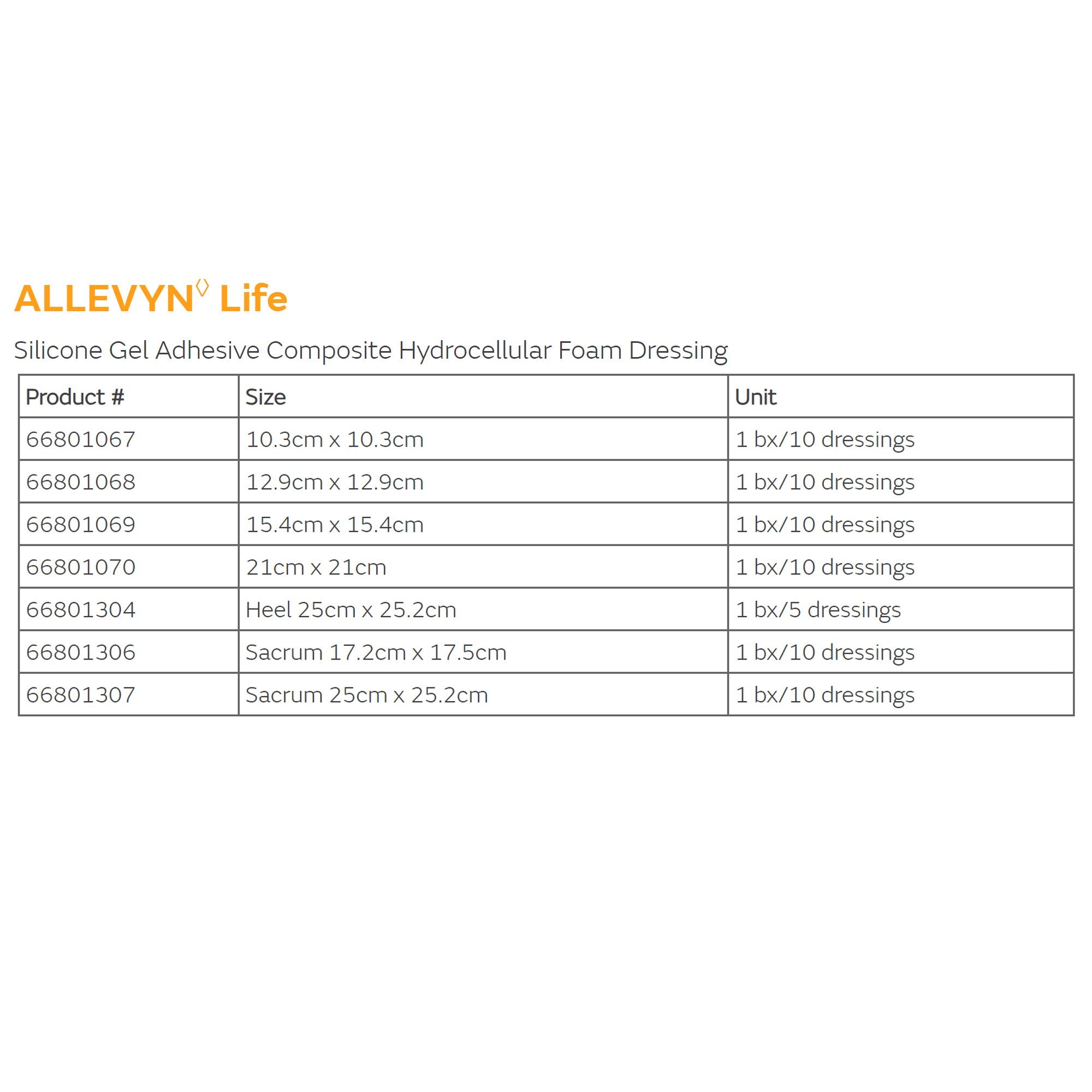 Foam Dressing Allevyn Life 8-1/4 X 8-1/4 Inch With Border Film Backing Silicone Gel Adhesive Quadrilobe Sterile,Packaging Type- Each