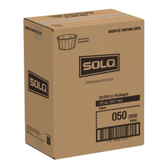 Souffle Cup Solo 0.5 oz. White Paper Disposable, Packaging Type- Case