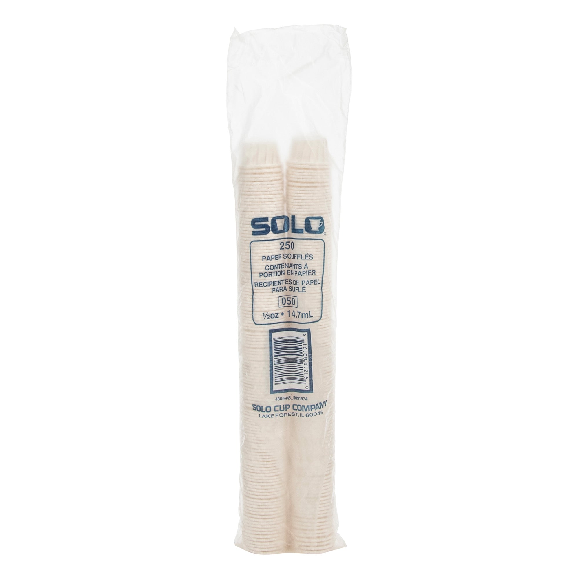 Souffle Cup Solo 0.5 oz. White Paper Disposable, Packaging Type- Case