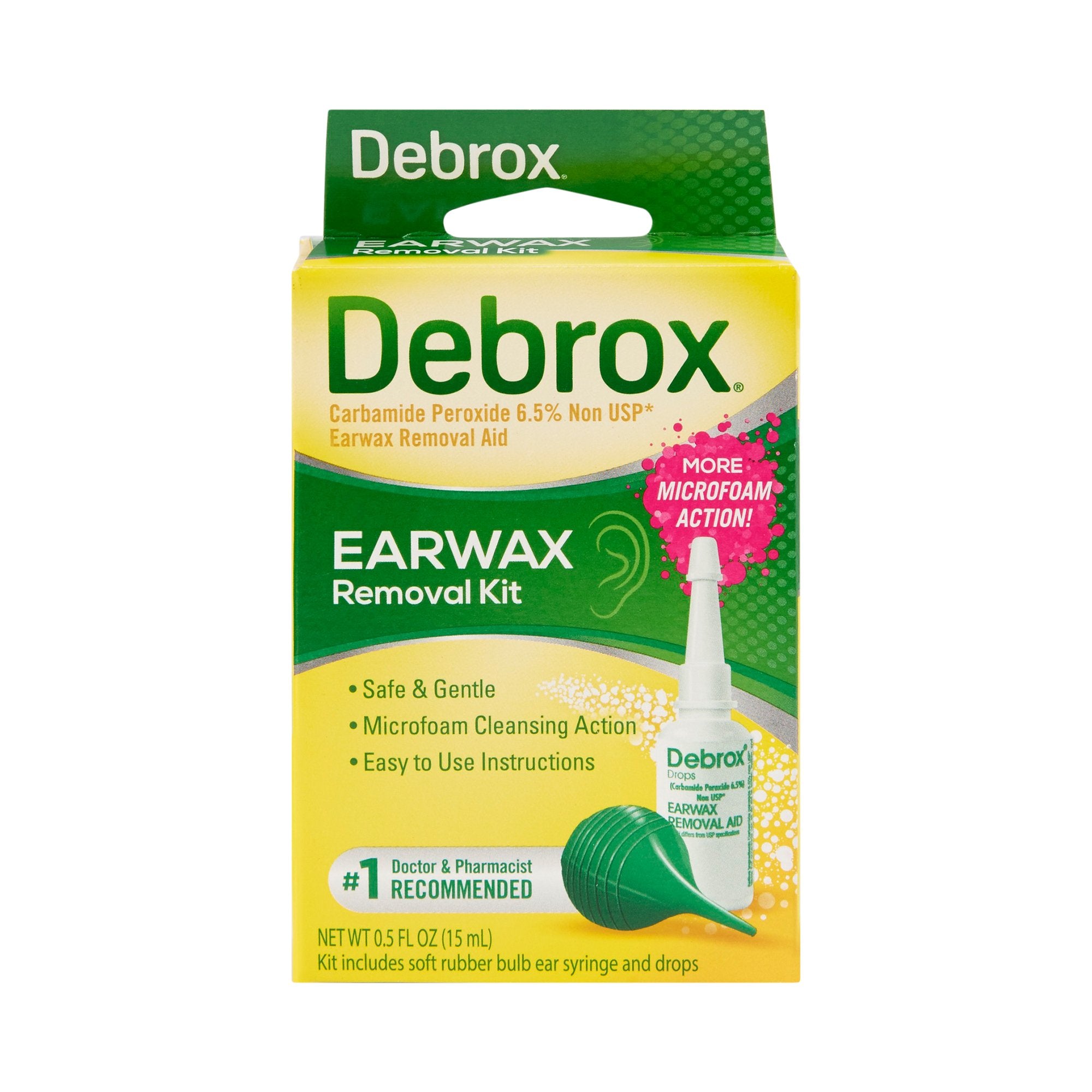 Ear Wax Remover Debrox 0.5 oz. Otic Drops 6.5% Strength Carbamide Peroxide,Packaging Type- Each