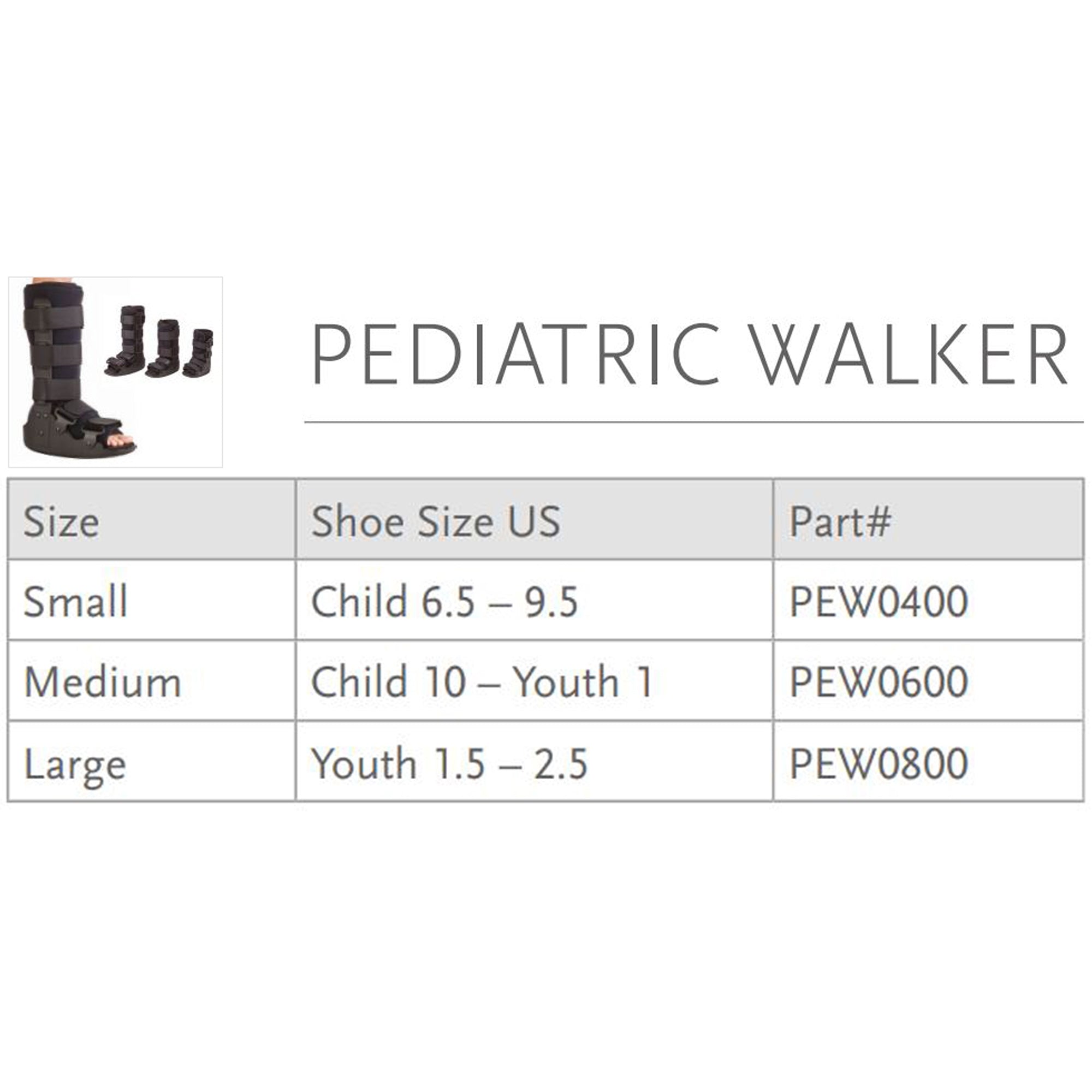 Walker Boot Ossur Pediatric Non-Pneumatic Pediatric Medium Tall,Packaging Type- Each