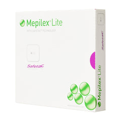 Thin Foam Dressing Mepilex Lite 8 X 20 Inch Without Border Film Backing Silicone Adhesive Rectangle Sterile, Packaging Type- Case