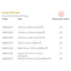 Foam Dressing Allevyn Life 8-1/2 X 9 Inch With Border Film Backing Silicone Gel Adhesive Sacral Sterile Box/10