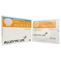 Foam Dressing Allevyn Life 8-1/2 X 9 Inch With Border Film Backing Silicone Gel Adhesive Sacral Sterile Box/10