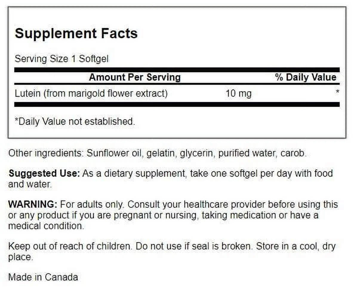 Swanson Lutein 10 Mg 60 Softgels