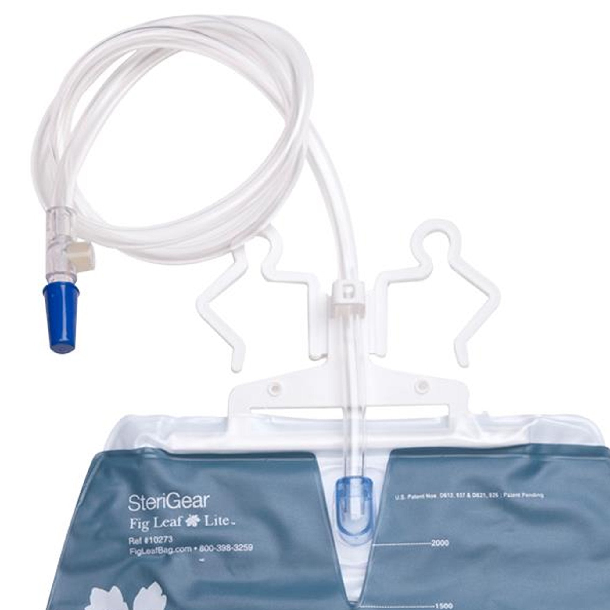 Urinary Drain Bag Fig Leaf Lite Anti-Reflux Valve Sterile 2000 mL Vinyl, Packaging Type- Box