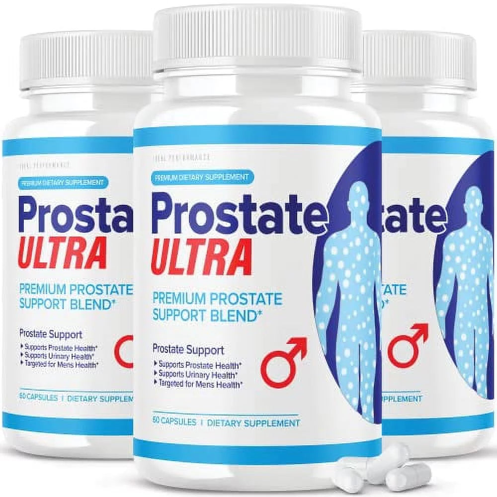 Prostate Ultra Supplements for Men Prostate Health Formula (3 Pack - 180 Capsules)