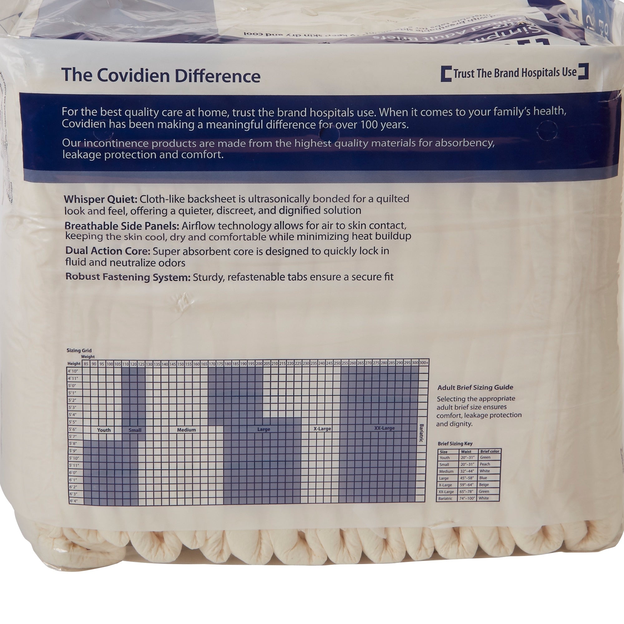 Unisex Adult Incontinence Brief Wings Extra Quilted X-Large Disposable Moderate Absorbency, Packaging Type- Case