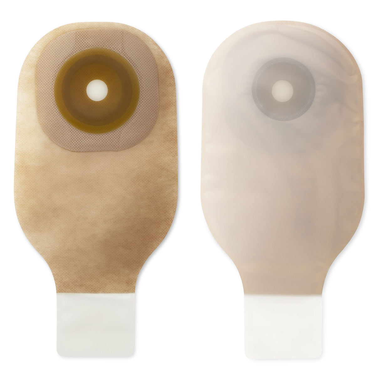 Colostomy Pouch Premier Flextend One-Piece System 12 Inch Length Flat, Pre-Cut 1 Inch Stoma Drainable | 10/Box - 1 inch opening