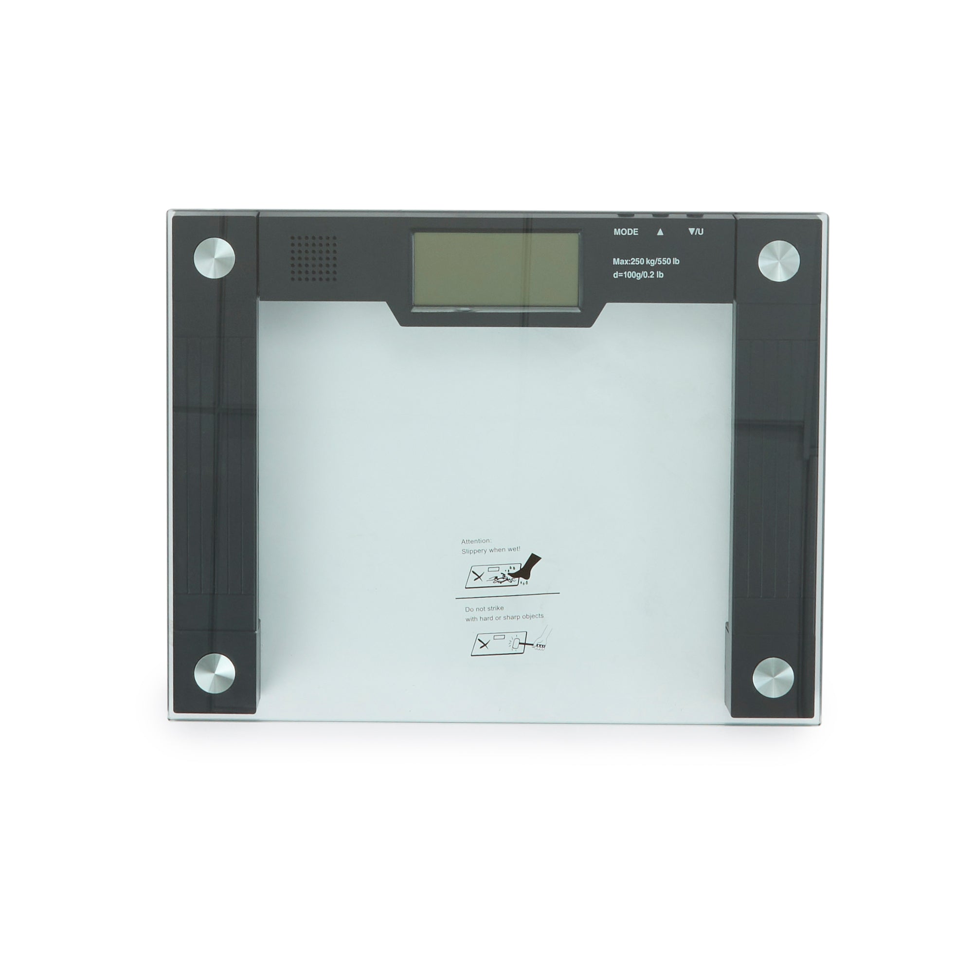 Floor Scale Ideaworks Digital Audio Display 550 lbs. / 250 kg Capacity Black / Glass AC Power
