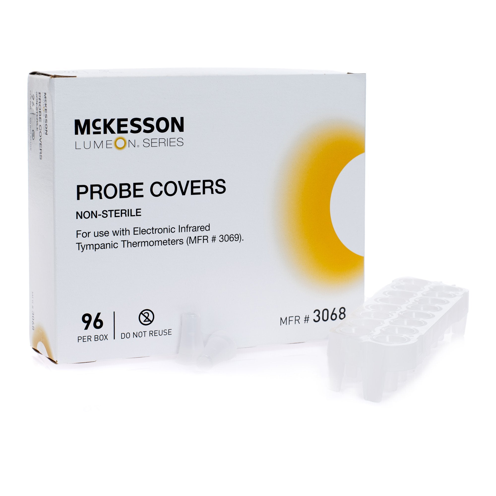 Tympanic Thermometer Probe Cover McKesson LUMEON For use with Tympanic Thermometers 96 per Box, Packaging Type- Case