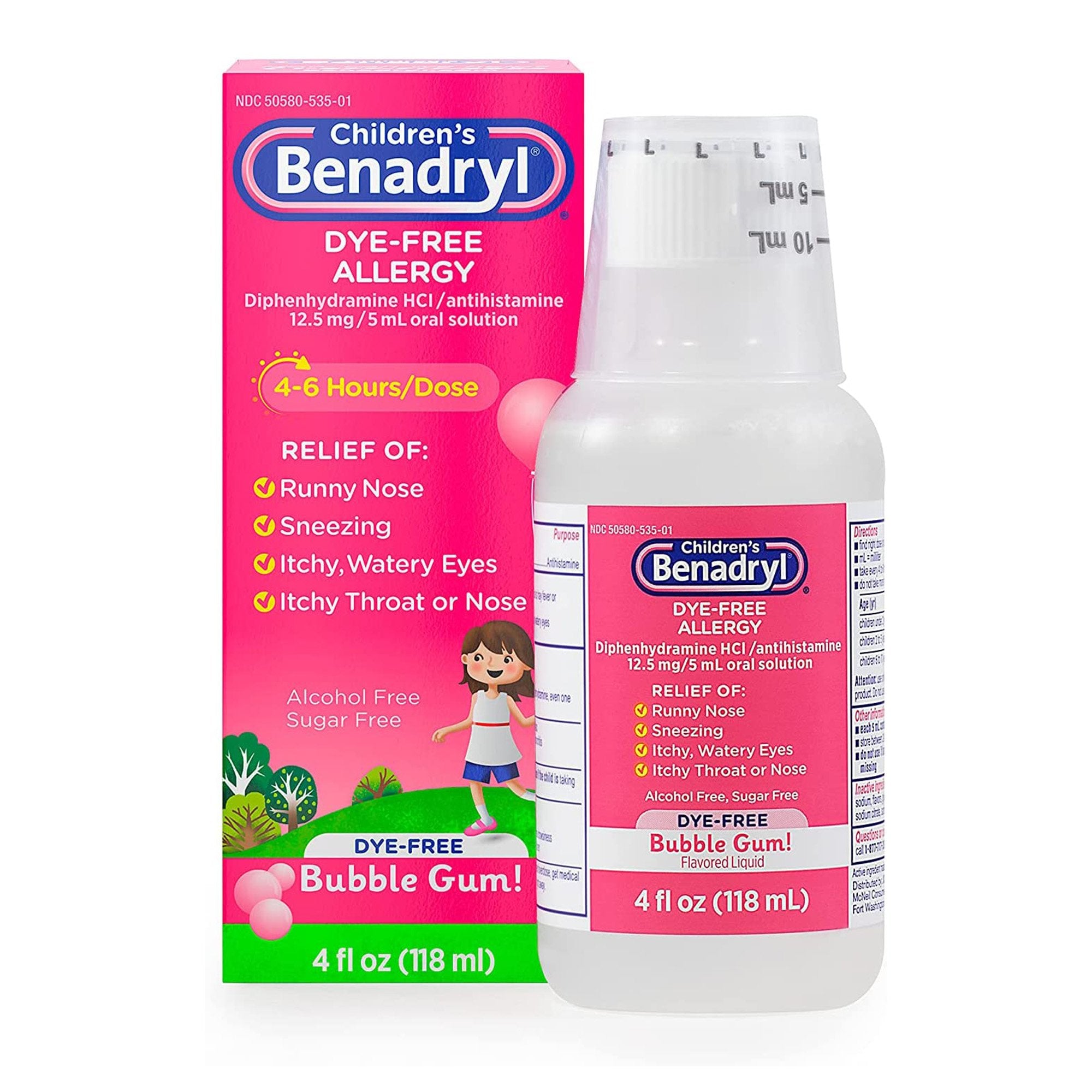 Children's Allergy Relief Children's Benadryl 12.5 mg Strength Liquid 4 oz.