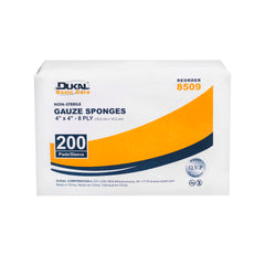 Gauze Sponge Basic Care 4 X 4 Inch 8-Ply NonSterile 200 per Pack, Packaging Type- Case