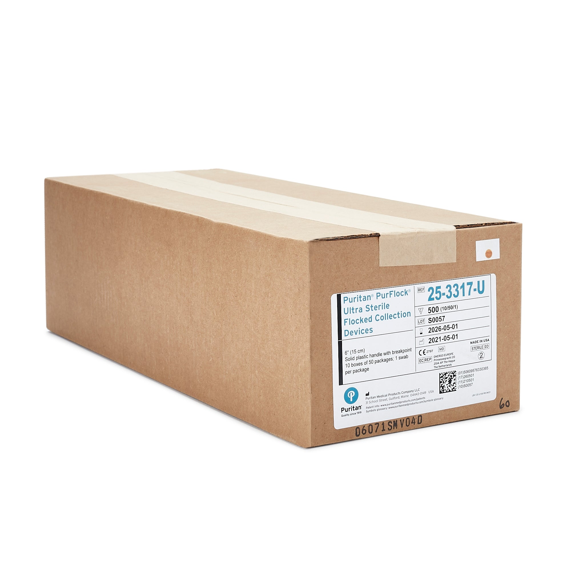 PurFlock Ultra Nasopharyngeal Collection Swab 6 Inch Length Sterile, Packaging Type- Case