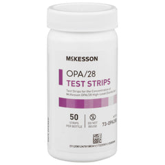 OPA Concentration Indicator McKesson OPA/28 Pad 50 Test Strips Bottle Single Use, Packaging Type- Case
