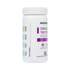 OPA Concentration Indicator McKesson OPA/28 Pad 50 Test Strips Bottle Single Use, Packaging Type- Case