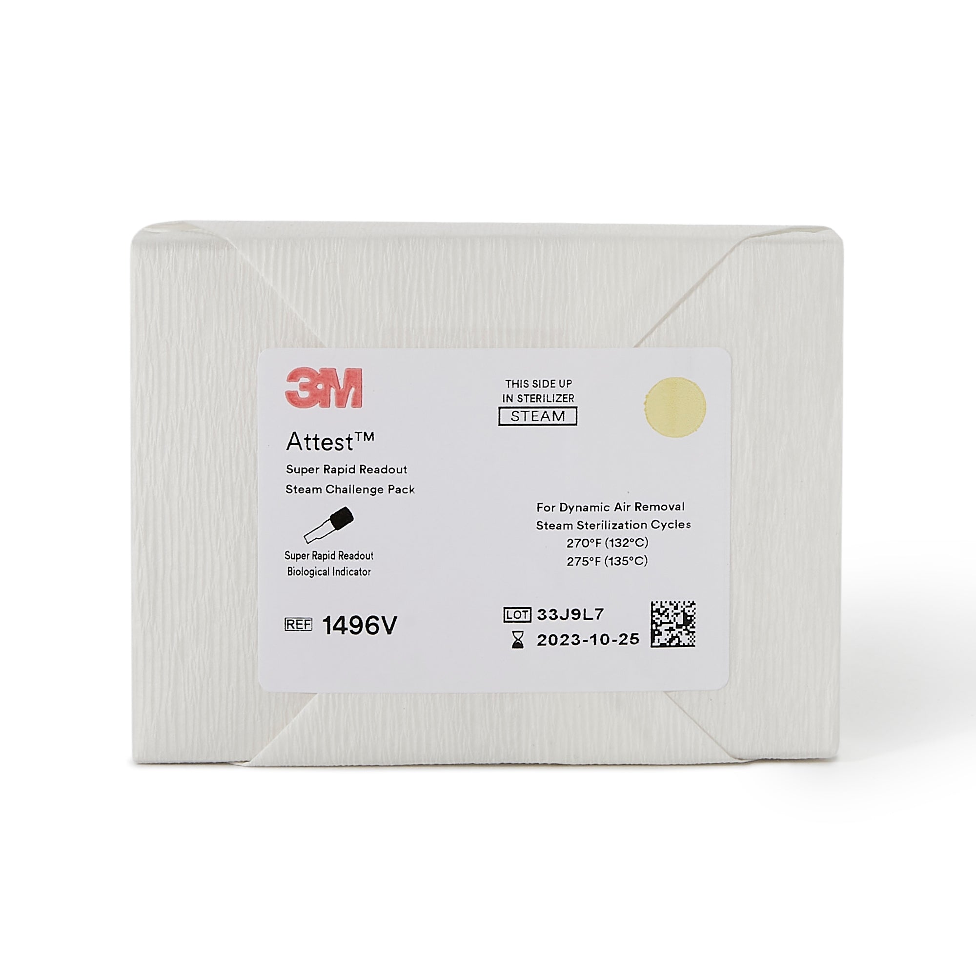 Attest Super Rapid Readout Sterilization Indicator Challenge Pack Steam, Packaging Type- Case