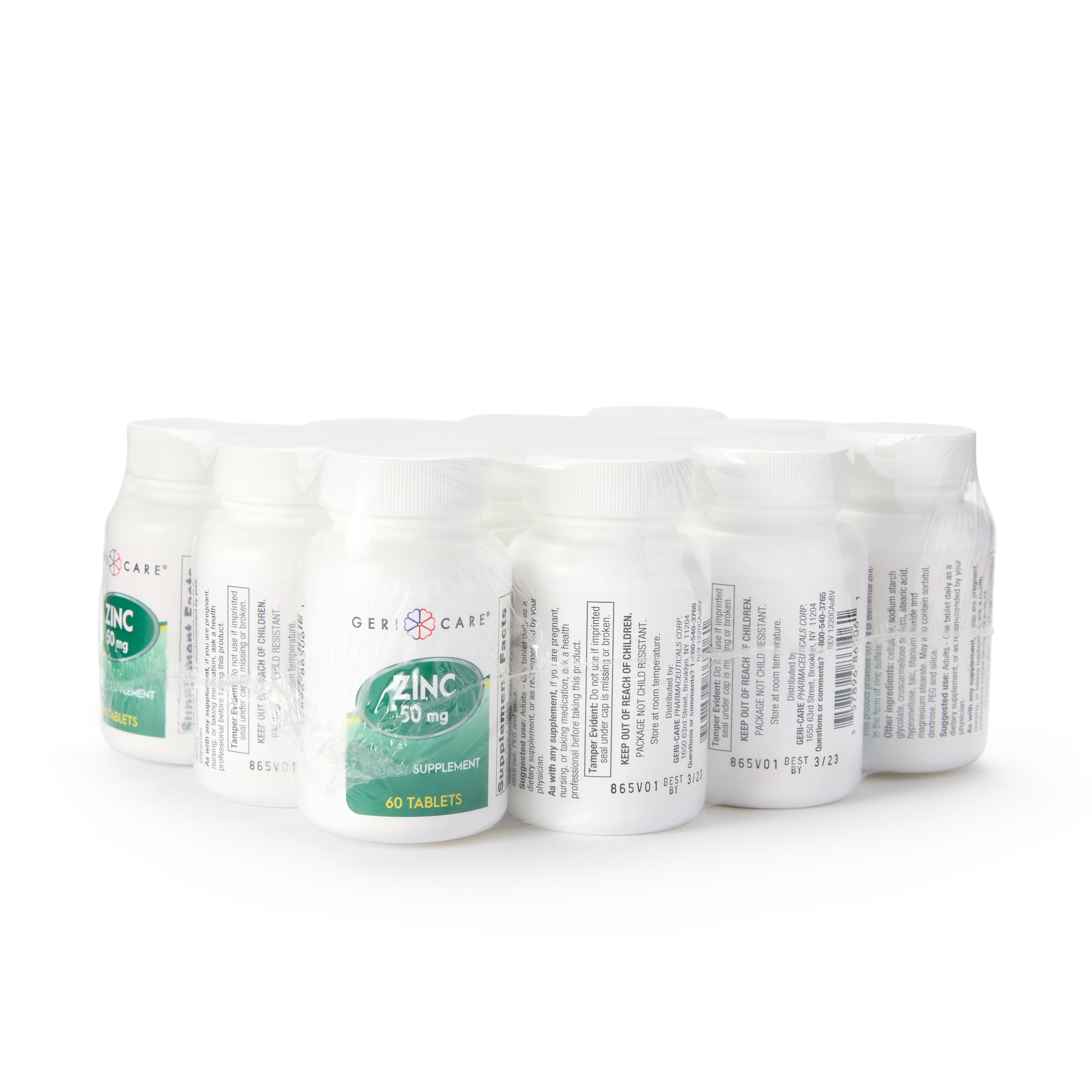 Mineral Supplement Geri-Care Zinc Sulfate 50 mg Strength Tablet 60 per Bottle | 12BT/Case)
