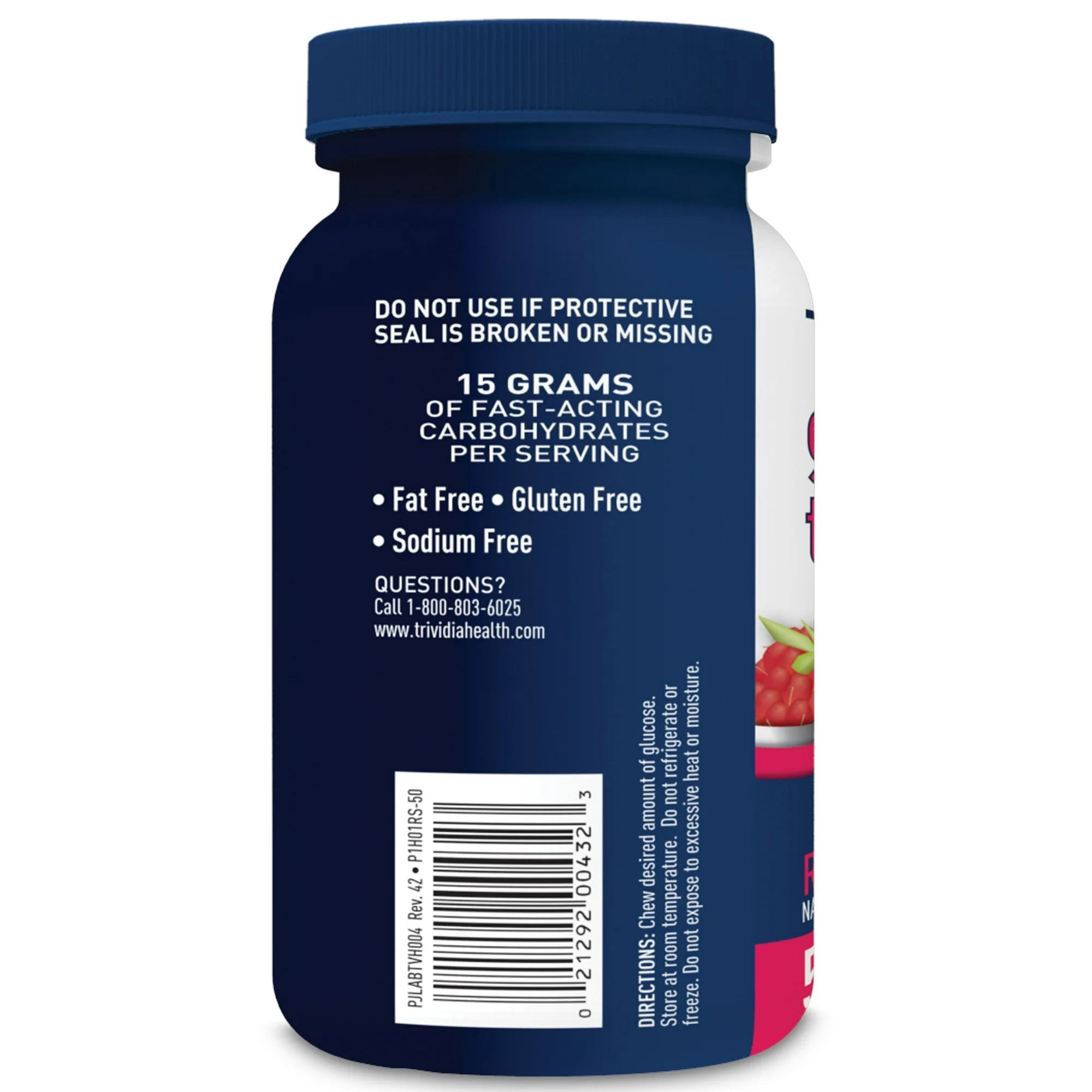 Glucose Supplement TRUEplus 50 per Bottle Chewable Tablet Raspberry Flavor, Packaging Type- Case