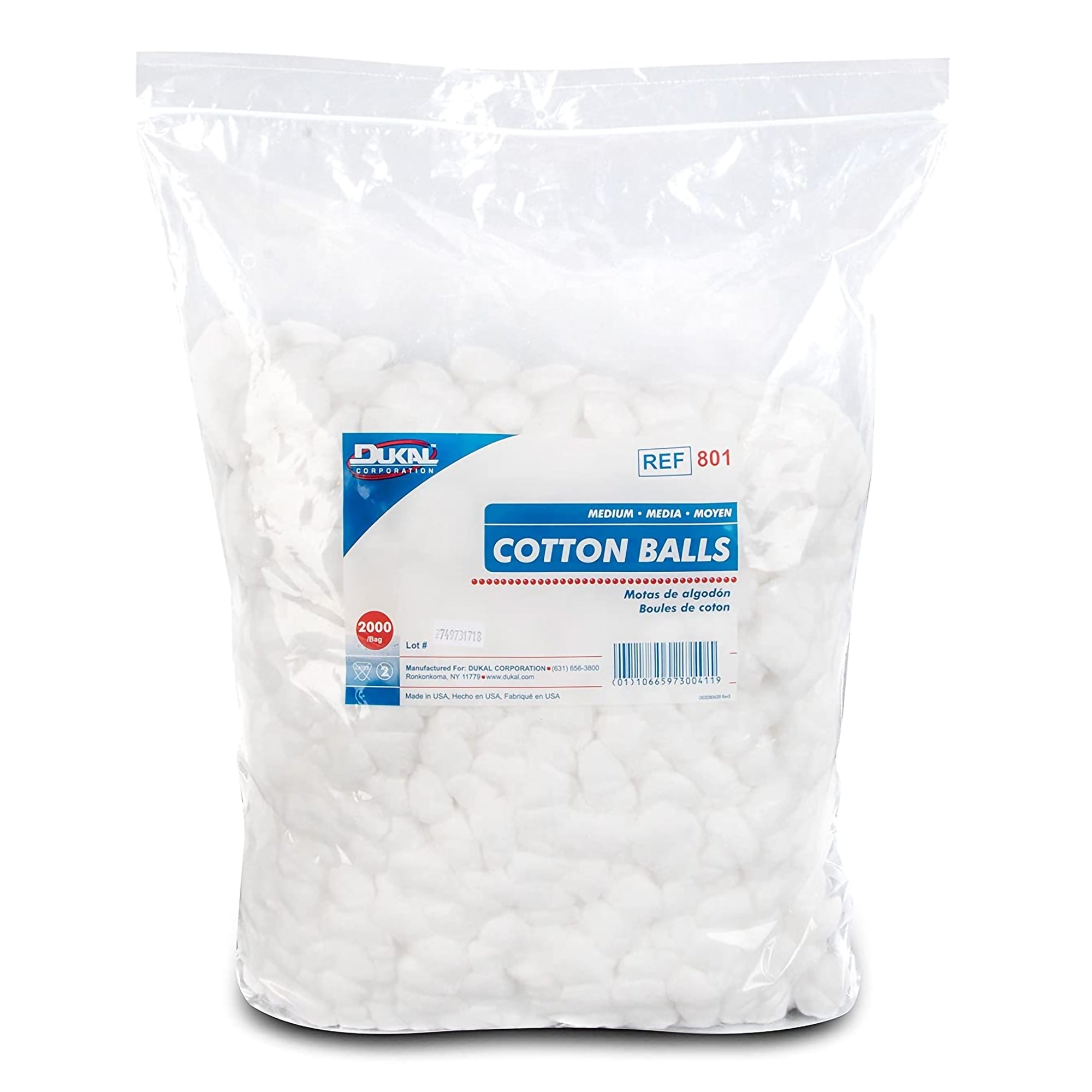 Cotton Ball Dukal Medium NonSterile, Packaging Type- Case
