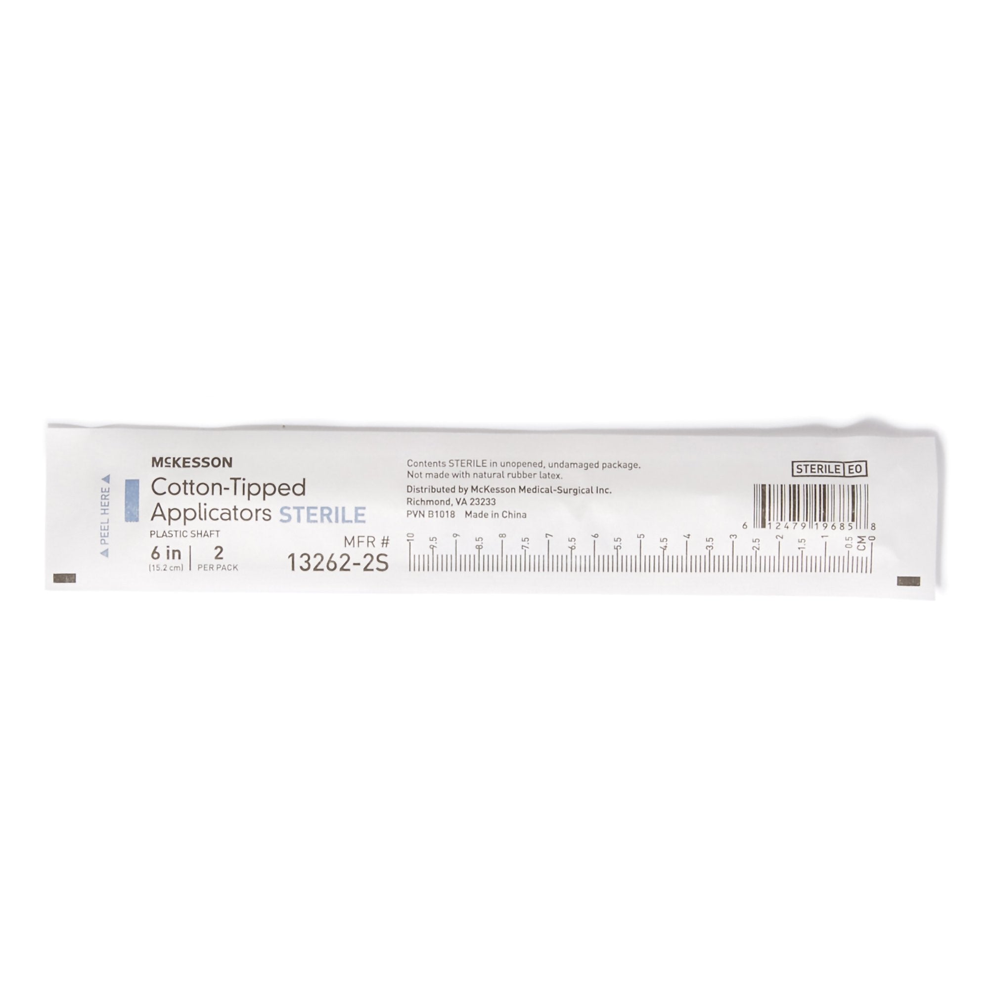 Swabstick McKesson Cotton Tip Plastic Shaft 6 Inch Sterile 2 per Pack, Packaging Type- Case