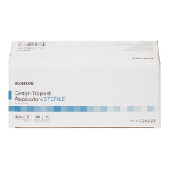 Swabstick McKesson Cotton Tip Plastic Shaft 6 Inch Sterile 2 per Pack, Packaging Type- Case