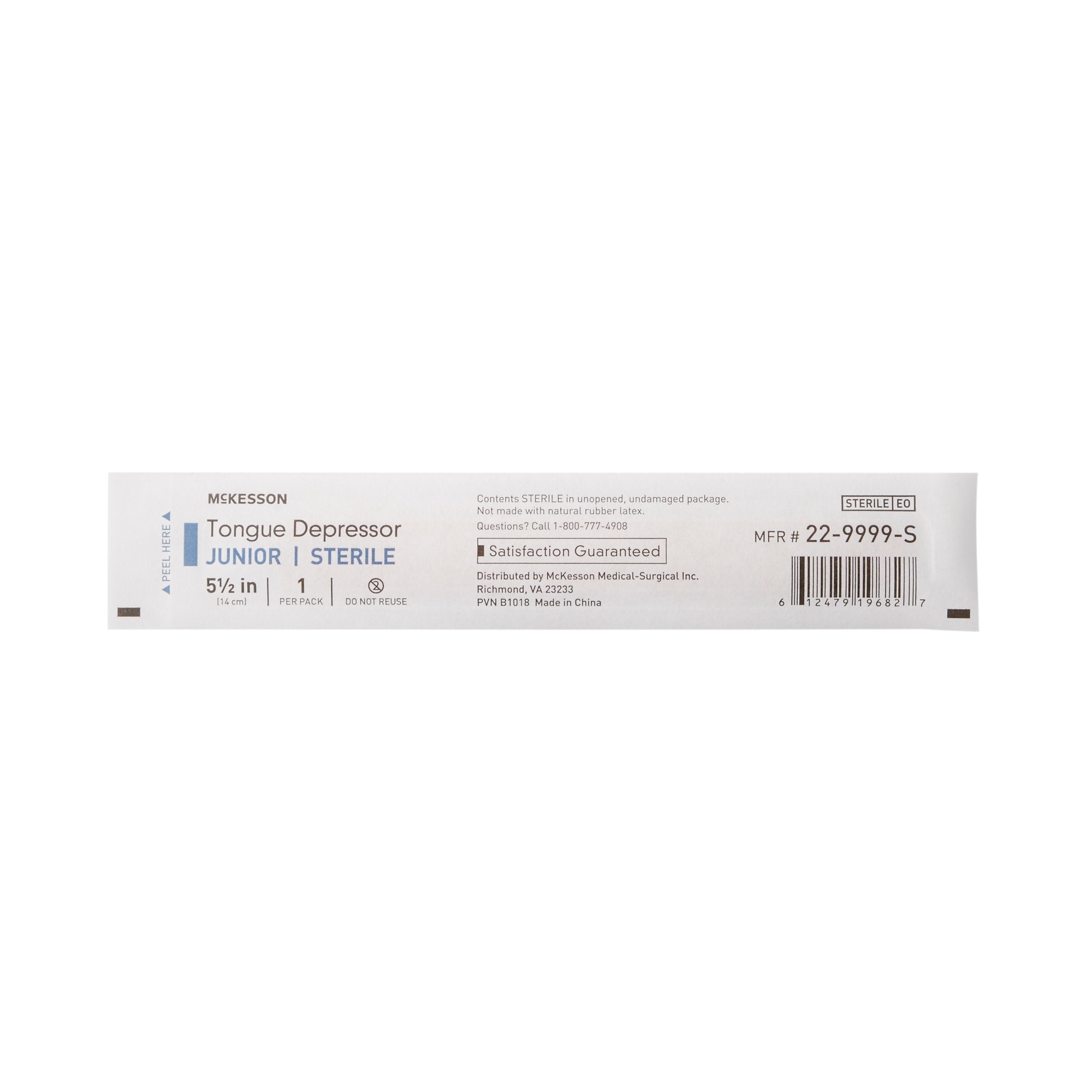 Tongue Depressor McKesson 5-1/2 Inch Length Wood Junior, Packaging Type- Case