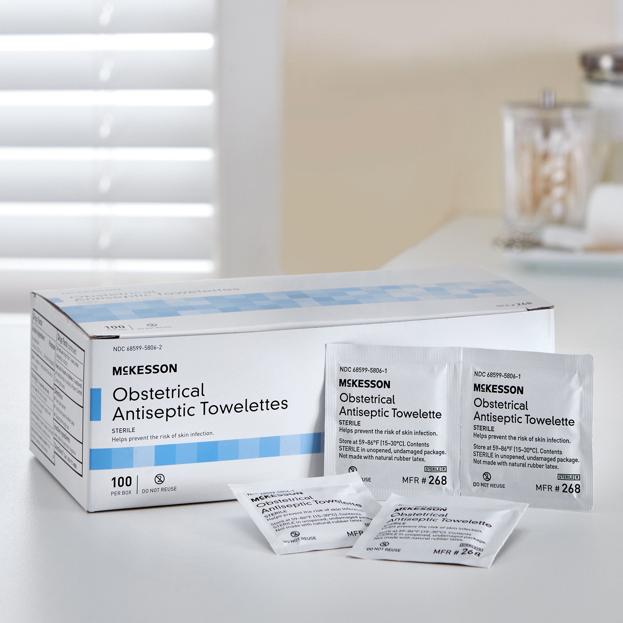 Obstetrical Cleansing Towelette McKesson Individual Packet Clean Scent 100 Count