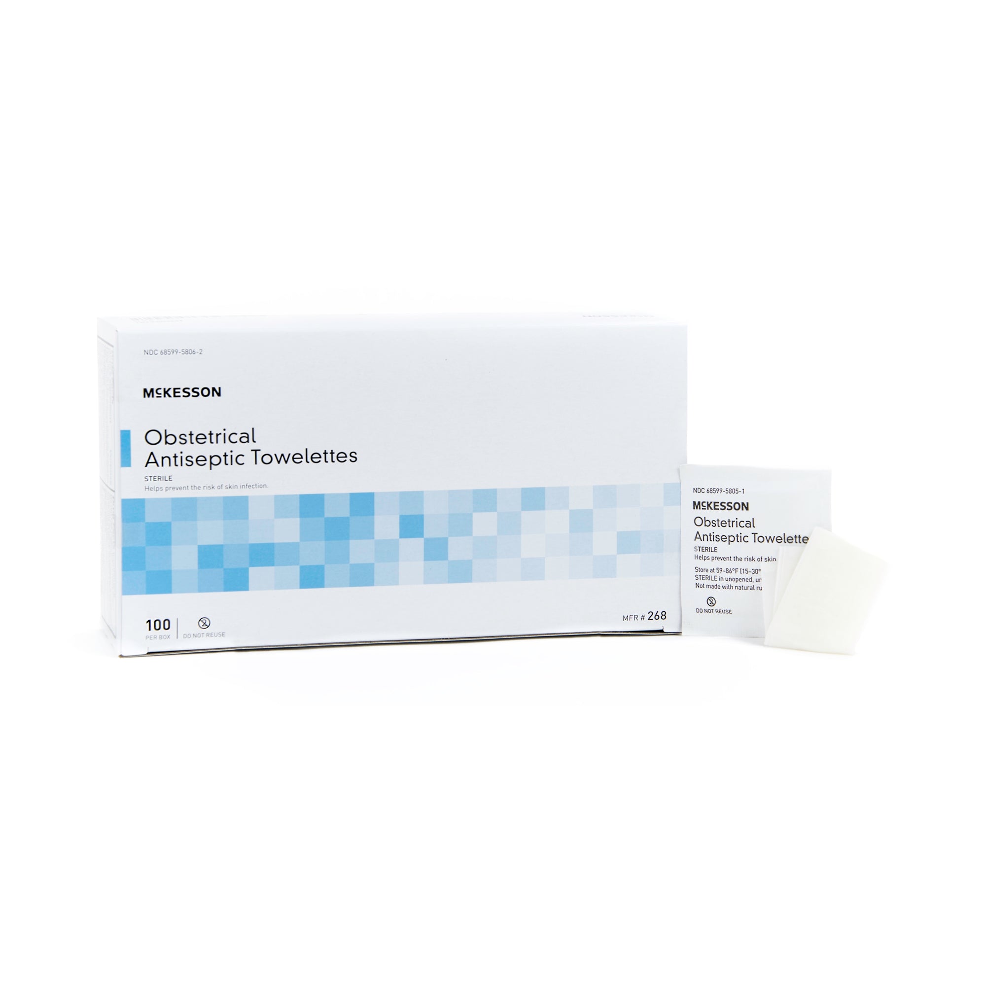 Obstetrical Cleansing Towelette McKesson Individual Packet Clean Scent 100 Count