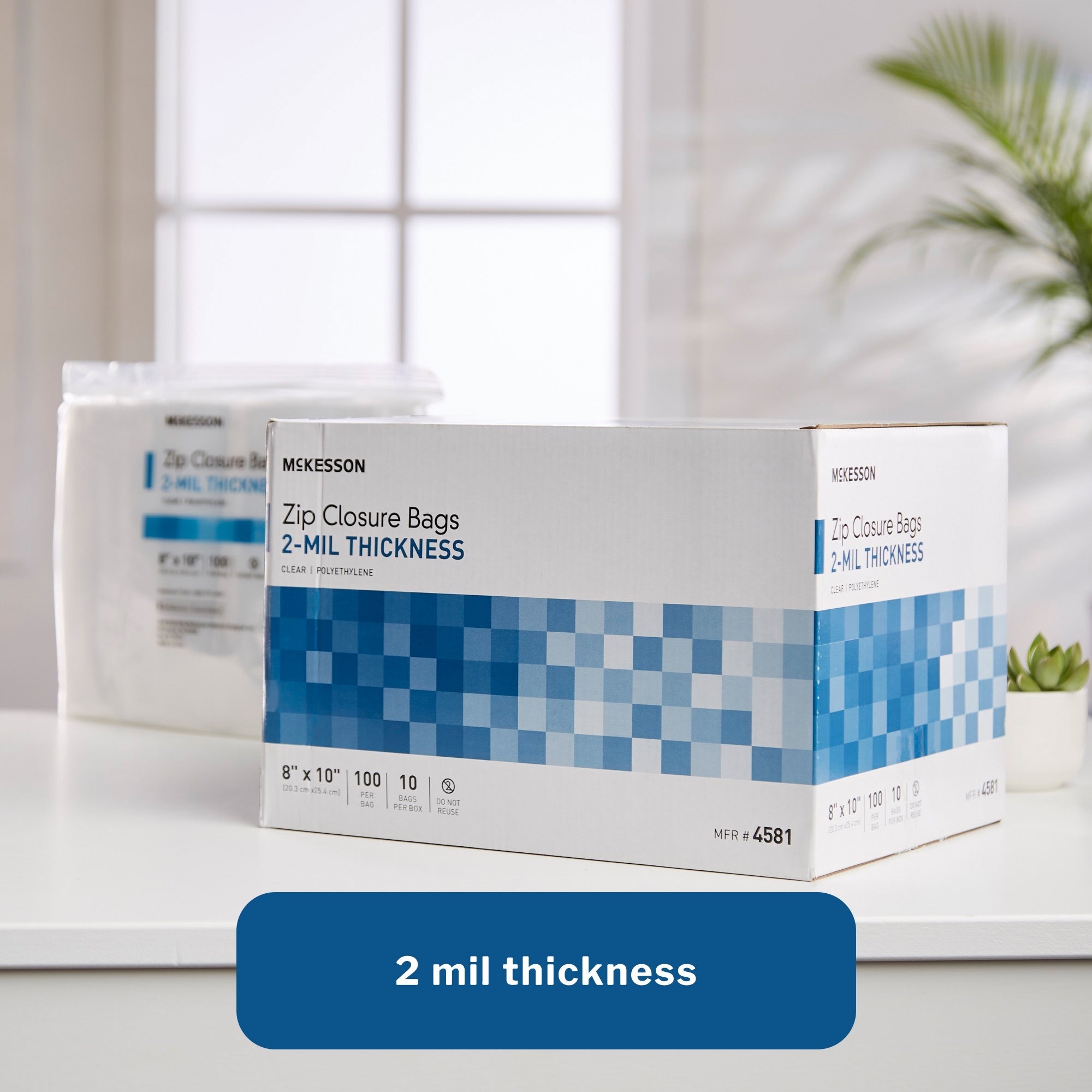 Reclosable Bag McKesson 8 X 10 Inch Polyethylene Clear Zipper Closure, Packaging Type- Box